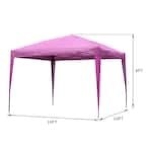 10 ft. x 10 ft. Pink Flat Canopy - Lot 163
