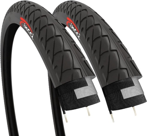 Fincci Pair of Bike Tires 26 x 2.125 Inch 54-559 Slick Foldable Tire for Cycle Road Hybrid Street Bike - 26x2.125 Bicycle Tire Pack of 2 - Lot 179