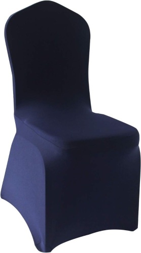WELMATCH Navy Blue Stretch Spandex Chair Covers - 20 PCS Banquet Events Party Universal Dining Decoration Scuba Elastic Chair Covers Premium (Navy Blue, 20) - Lot 268