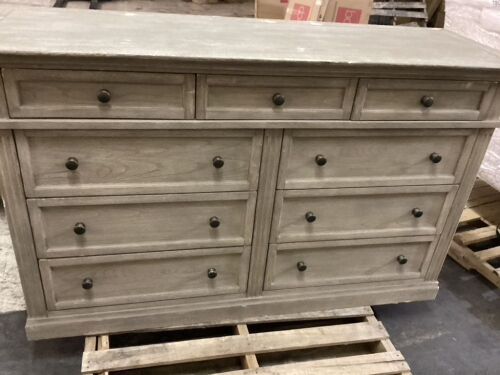 Livingston Extra Wide Dresser with gray wash (Williams Sonoma) 1526x505x915mm. Slight Blemishes - Lot 53