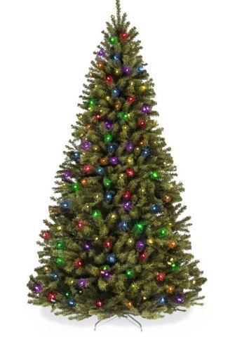 6 1/2' Pre-Lit Artificial Spruce Christmas Tree w/ Multicolored LED Lights    Market Price: $219.99 - Lot 477a