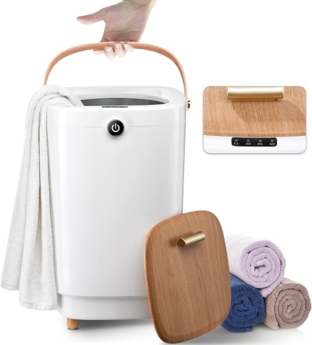 TMWINGS Towel Warmers for Bathroom Bucket，Luxury Large Spa Towel Hot Warmer Bucket Style-Hot Towels in 10 Minutes-Fits Up to Two Oversized Towels - Lot 2256