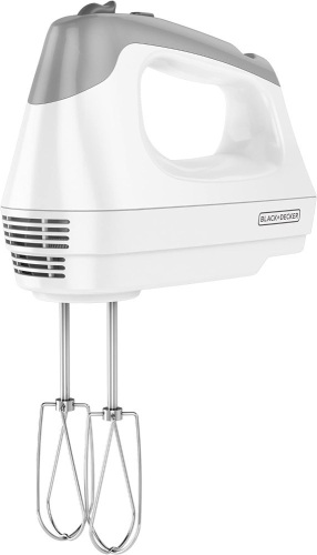 Black+Decker MX3000W 250-Watt Hand Mixer, White/Grey - Lot 3312