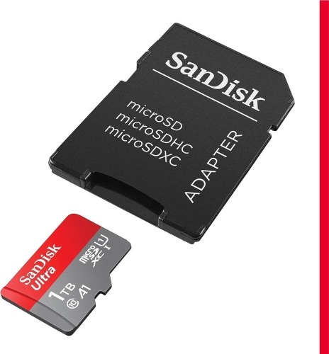 SanDisk 1TB Ultra microSDXC UHS-I Memory Card with Adapter - Up to 150MB/s, C10, U1, Full HD, A1, MicroSD Card - SDSQUAC-1T00-GN6MA - Lot 3318