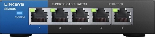 Linksys SE3005 5 Port Gigabit Switch - 5 Port Ethernet Switch With Sturdy Metal Construction - Unmanaged Switch - High Speed Network Switch For Fast Data Transfer - Ethernet Hub For Network Expansion - Lot 3331