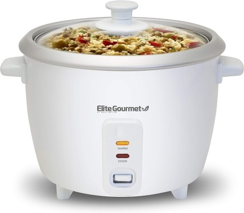 EliteGourmet 6 Cup Capacity Rice Cooker - Lot 3380