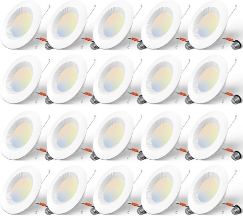 Amico 5/6 inch 5CCT LED Recessed Lighting 20 Pack, Dimmable, - Lot 3592