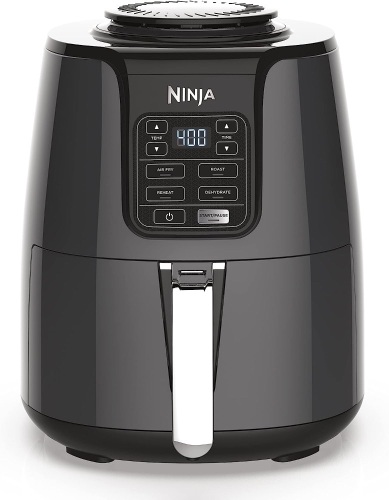 Ninja AF101 Air Fryer that Crisps, Roasts, Reheats, & Dehydrates, for Quick, Easy Meals, 4 Quart Capacity, & High Gloss Finish, Grey - Lot 3510