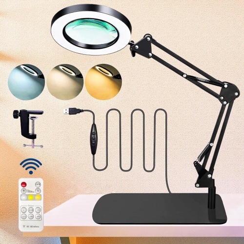 LED Folding Magnifier Table Lamp - Lot 3558