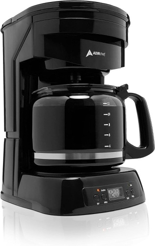 AdirChef 815236016950 12-Cup Programmable Coffeemaker, Blac - Lot 3501
