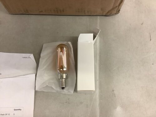 T6 E12 LED Retro Edison Light Bulbs, Amber Tube, 40 pcs  - Lot 236