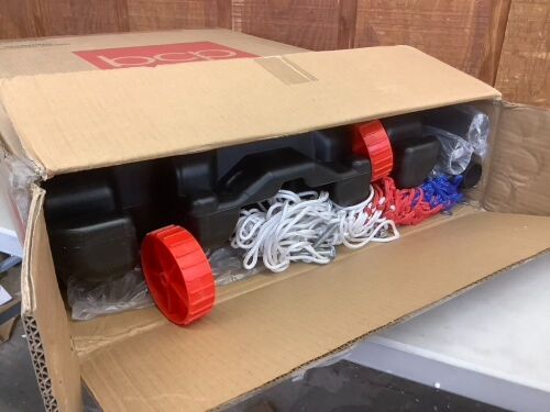 Kids Height-Adjustable Basketball Hoop, Portable Backboard System w/ Wheels - Missing Hardware - Lot 243