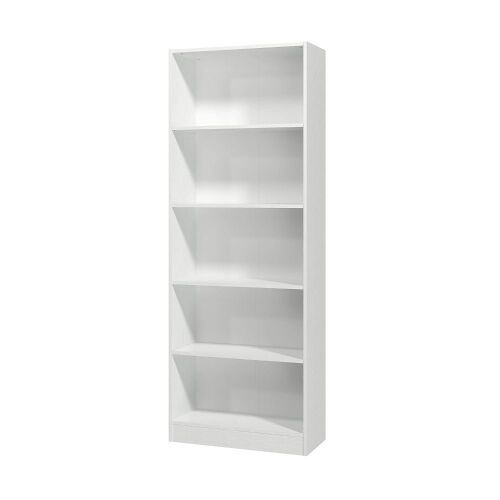 Panana Wooden Bookcase 5-Tier, White  - Lot 740