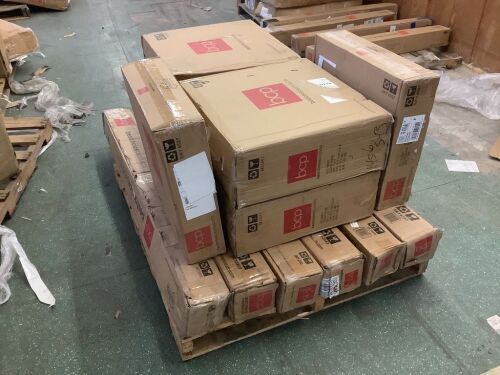 Lot of (6) Patio Umbrellas & (6) Bases - Uninspected, Open Box  - Lot 116