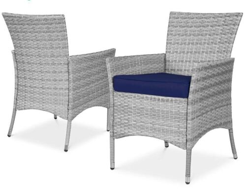 Wicker Patio Dining Chairs, Set of 4 - No Hardware  - Lot 322