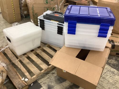 Plastic Storage Items - Some Damaged - Lot 331