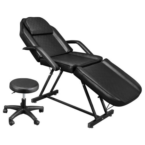 OmySalon 73in Facial Massage Bed with Adjustable Hydraulic Stool - Lot 73