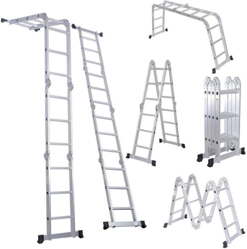 LUISLADDERS Multi-Purpose Aluminium Extension Ladder - Dented - Lot 64