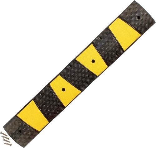 BISupply 6 FT Portable Speed Bump – Drive Over Cord Protector Rubber Speed Bumps for Driveway and Parking Lot - Lot 215