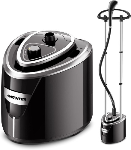 Professional Steamer for Clothes, Anthter 1500W Powerful Full Size Garment Steamers, 35s Fast Heat-up, 90 Mins of Continuous Steam Wrinkle Remover with 2.5L Water Tank, Perfect for Household - Lot 161