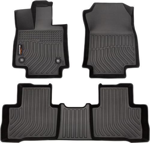 Binmotor All Weather Floor Mats for RAV4 Hybrid 2019 2020 2021 2022 2023, 1st & 2nd Row Full Set, Heavy Duty Car Floor Liners-Black RAV4 Hybrid Accessories 28"L x 20"W x 5"Th - Lot 24