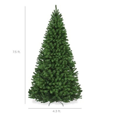 Premium Artificial Spruce Christmas Tree w/ Foldable Metal Base 7.5FT - Lot 401