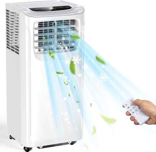 Portable Air Conditioners, 8500 BTU Portable AC Uint with Dehumidifier & Fan Mode for Room up to 350 Sq.Ft, 3-in-1 Room Air Conditioner with Remote, 24Hrs Timer, Installation Kit for Home Office 11.4"D x 12"W x 26.7"H - Lot 31