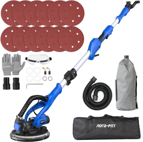 Drywall Sander, 820W Electric Drywall Sander with Vacuum Dust Collection, 1800RPM Wall Sander with 9Inch Sanding Discs, Popcorn Ceiling Removal Tools with Foldable Extendable Handle - Lot 35