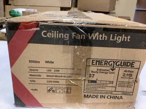 Caged Ceiling Fan - Lot 249