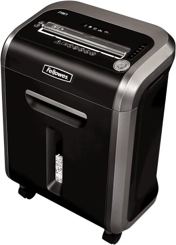 Fellowes ‎Powershred 79Ci 16-Sheet 100% Jam-Proof Crosscut Paper Shredder for Office and Home, Black/Dark Silver - Lot 308