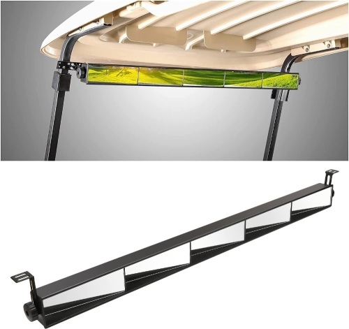 10L0L Universal Golf Cart 5 Panel Mirror for Yamaha EZGO Club Car, Eliminate Blind Spots Wide Angle Rear View Mirror - Lot 122