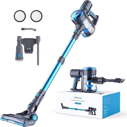 Lubluelu Cordless Vacuum Cleaner, 15KPa Powerful Suction Cordless Stick Vacuum, Up to 40 Minutes Runtime Detachable Battery, 6 in 1 Lightweight Stick Vacuum for Hardwood Floor,Carpet, Pet Hair - Lot 3724
