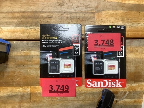 Sandisk Extreme 1 TB micro SD- 160MBLS Read 90 MBls White - Lot 3748