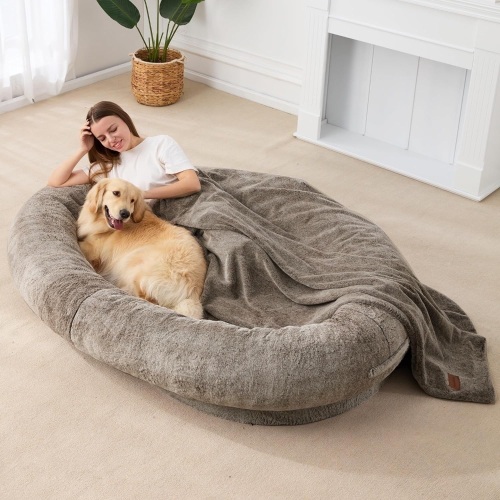 Homguava Large Human Dog Bed 72"x48"x10" Human-Sized Big Dog Bed for Adults&Pets Giant Beanbag Bed - Lot 3762