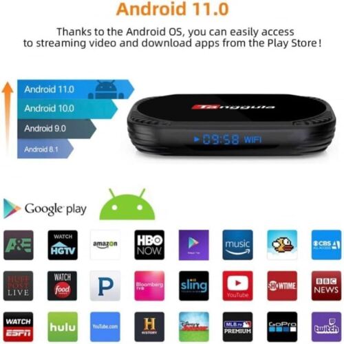 Tanggula X5 Tv Box Android Media Player Device 2022 | Mini Backlit Wireless Keyboard Adjustable Full Panel Touchpad | Fast Speed Dual Band WiFi | 128GB Storage |4k / 8k Ultra HD Voice Activated Remote - Lot 3911