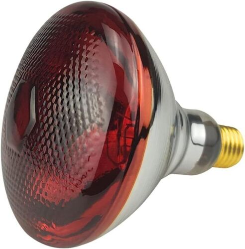 BONGBADA 2 Pack Heat Lamp Red Infrared Bulbs PAR38/125 Watts Glass Lamp Bulb for Food Service, Brooder Bulb, Chicks, Pet, Bathroom, Light Therapy Use E26 Base, Flood Light Heat Lamp Bulb. - Lot 4145