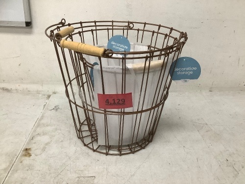 Set of Decorative Storage Baskets - Lot 4129