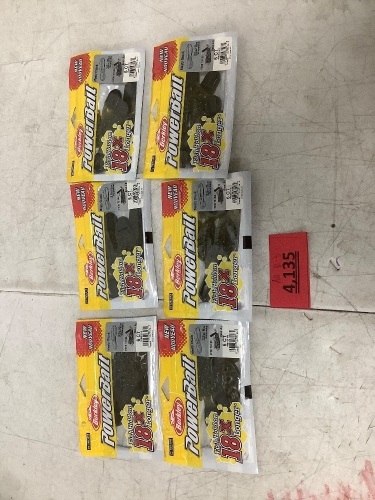Set of 6 Power Bait - Lot 4135