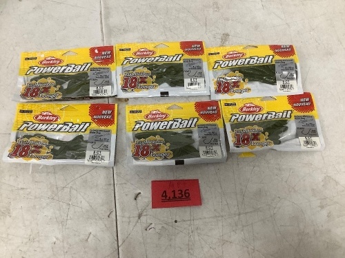 Set of 6 Power Bait - Lot 4136
