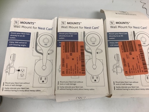 Lot of (3) Wall Mount for Nest Cam, Appears New, Sold as is - Lot 6