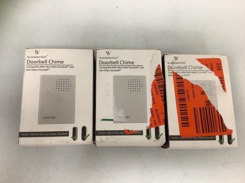 Lot of (3) Doorbell Chime for Nest Hello Doorbell/Arlo Video Doorbell, Appears new, Sold as is - Lot 9