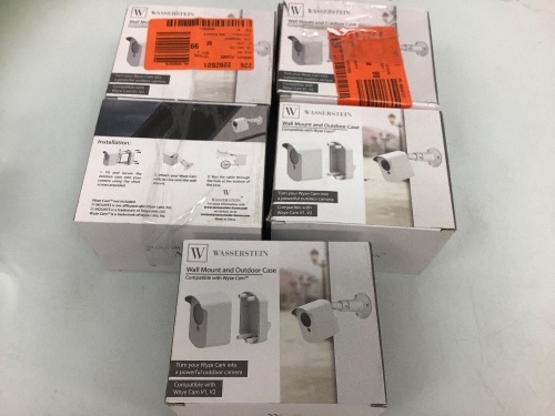 Lot of (5) Wall Mount and Outdoor Case for Wyze Cam, Appears New, Sold as is - Lot 40