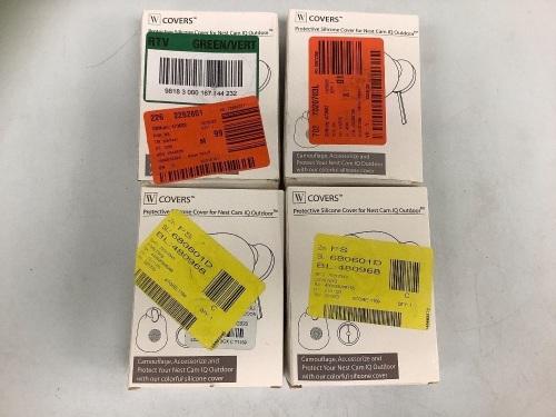 Lot of (4) Protective Silicone Covers for Nest Cam IQ Outdoor, Appears New, Sold as is - Lot 47