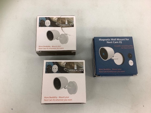 Lot of (3) Magnetic Wall Mount for Nest Cam IQ, Appears New, Sold as is - Lot 59