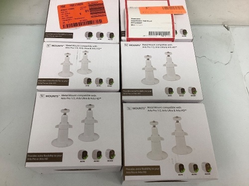 Lot of (6) Metal Mounts for Arlo Cameras, Appears new, Sold as is - Lot 75