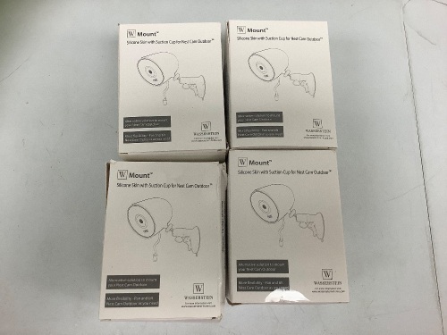 Lot of (4) Silicone Skins w Suction Cup for Nest Cam Outdoor, Appears New, Sold as is - Lot 77