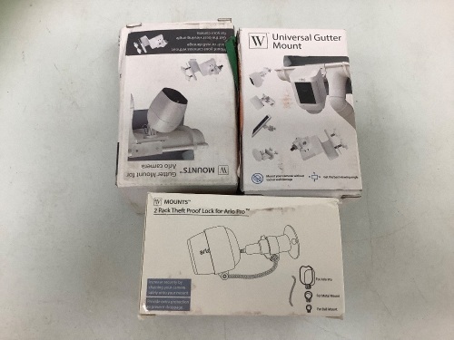 Lot of (3) Univeral Gutter Mounts for Arlo Camera, Appears New, Sold as is - Lot 351