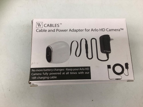 Cable and Power Adapters for Arlo HD Camera, Appears New, Sold as is - Lot 352