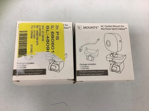Lot of (2) AC Outlet Mount for Kasa Spot Indoor, Appears New, Sold as is - Lot 357