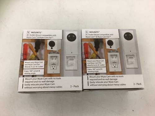 Lot of (2) AC Outlet Mount For Wyze Cam, Appears New, Sold as is - Lot 361
